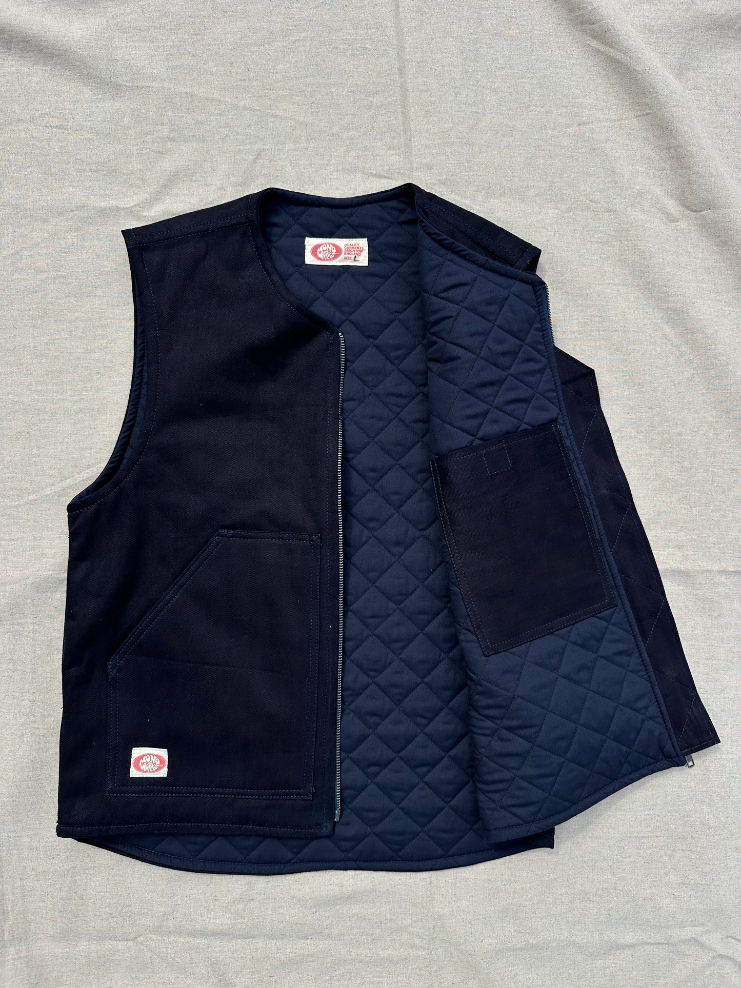 Lined Denim Vest