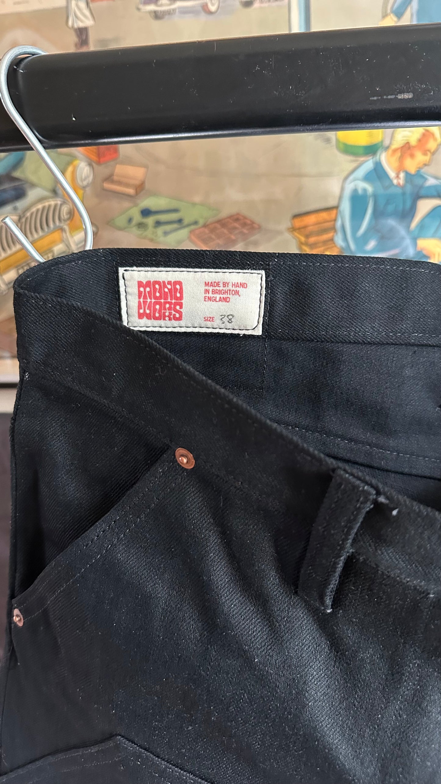 Double Front Work Jeans- BLACK RS66