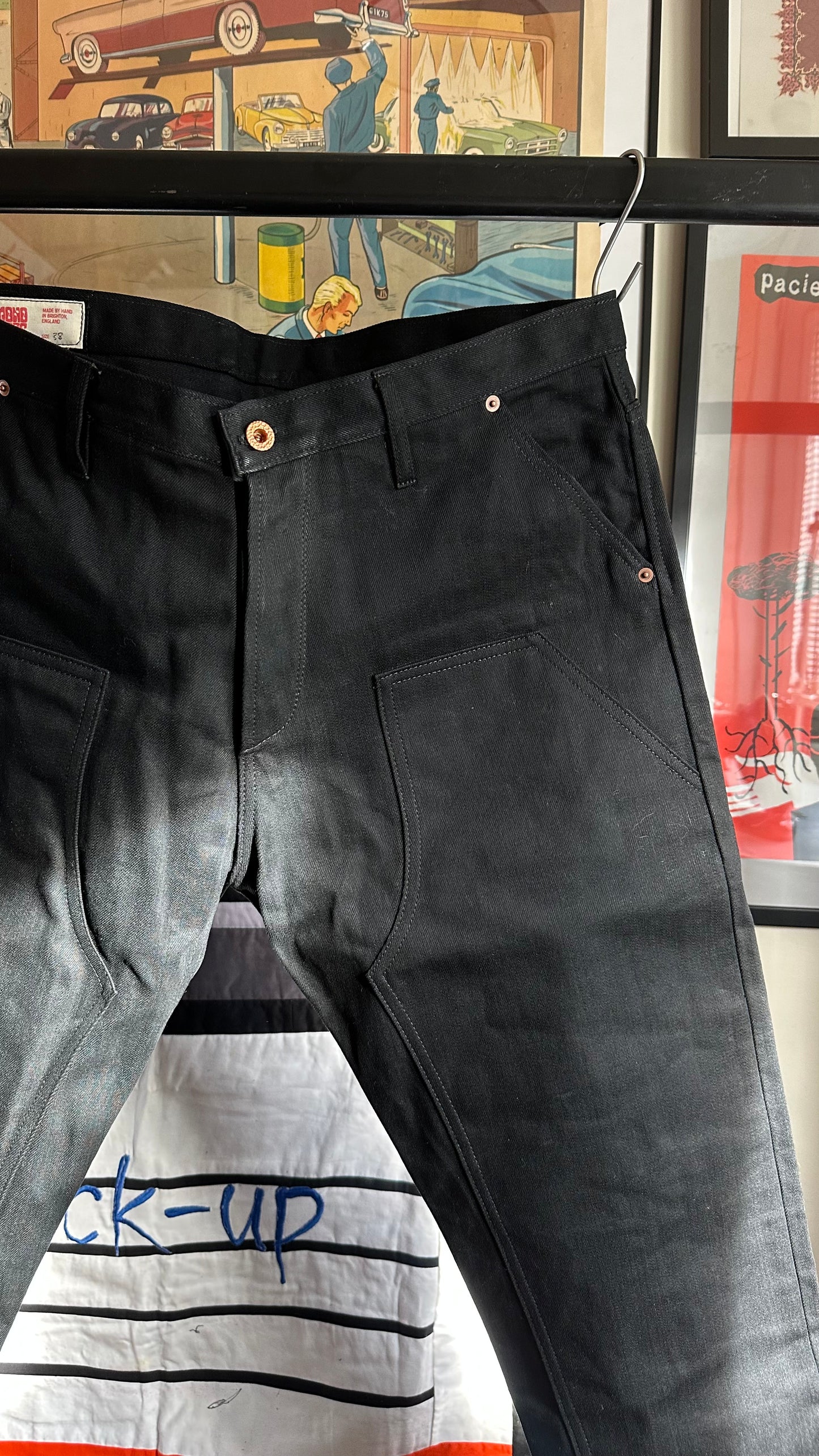 Double Front Work Jeans- BLACK RS66