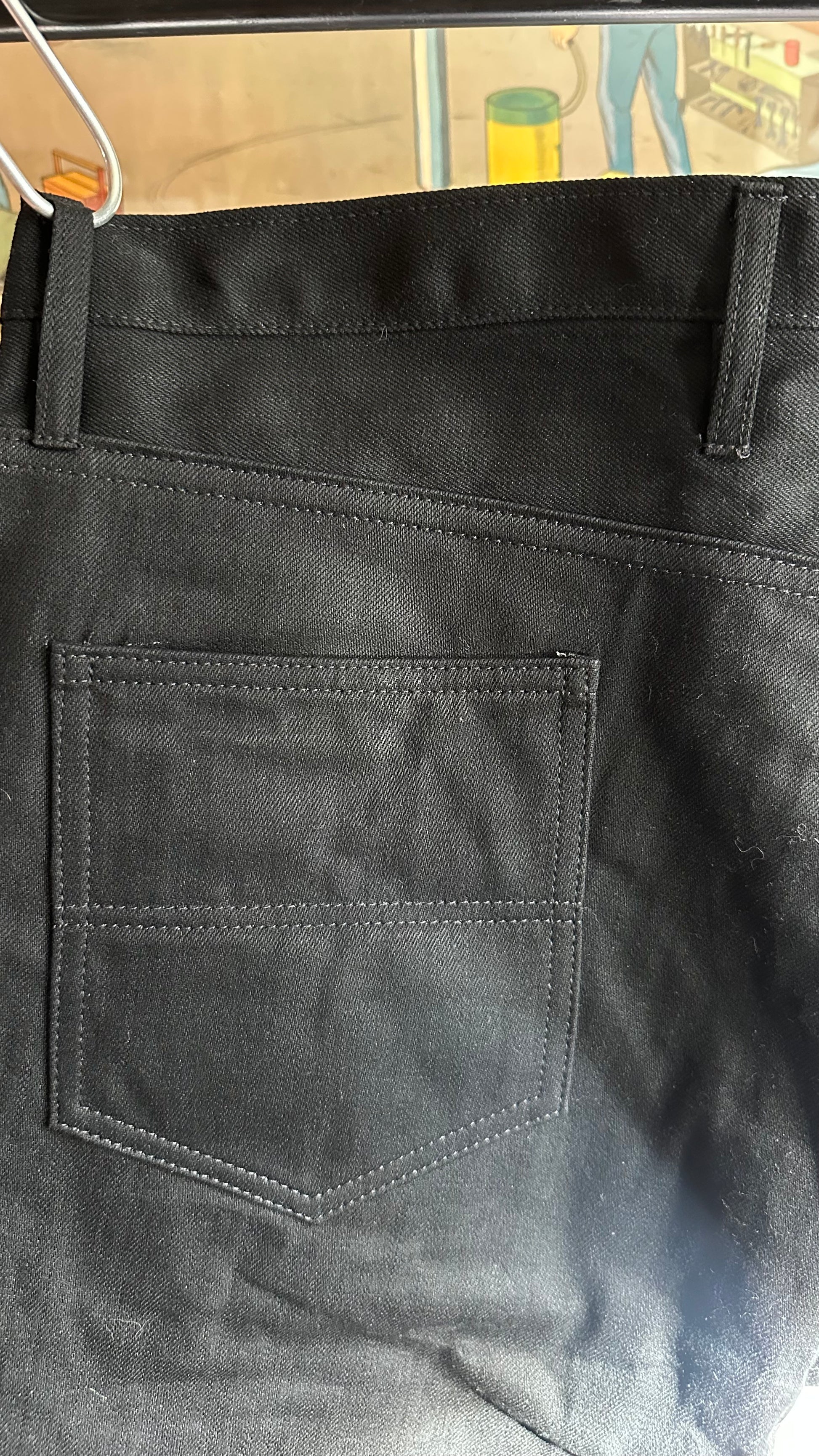 Double Front Work Jeans- BLACK RS66