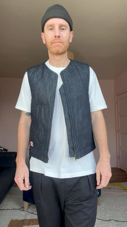 Lined Denim Vest - ON SALE
