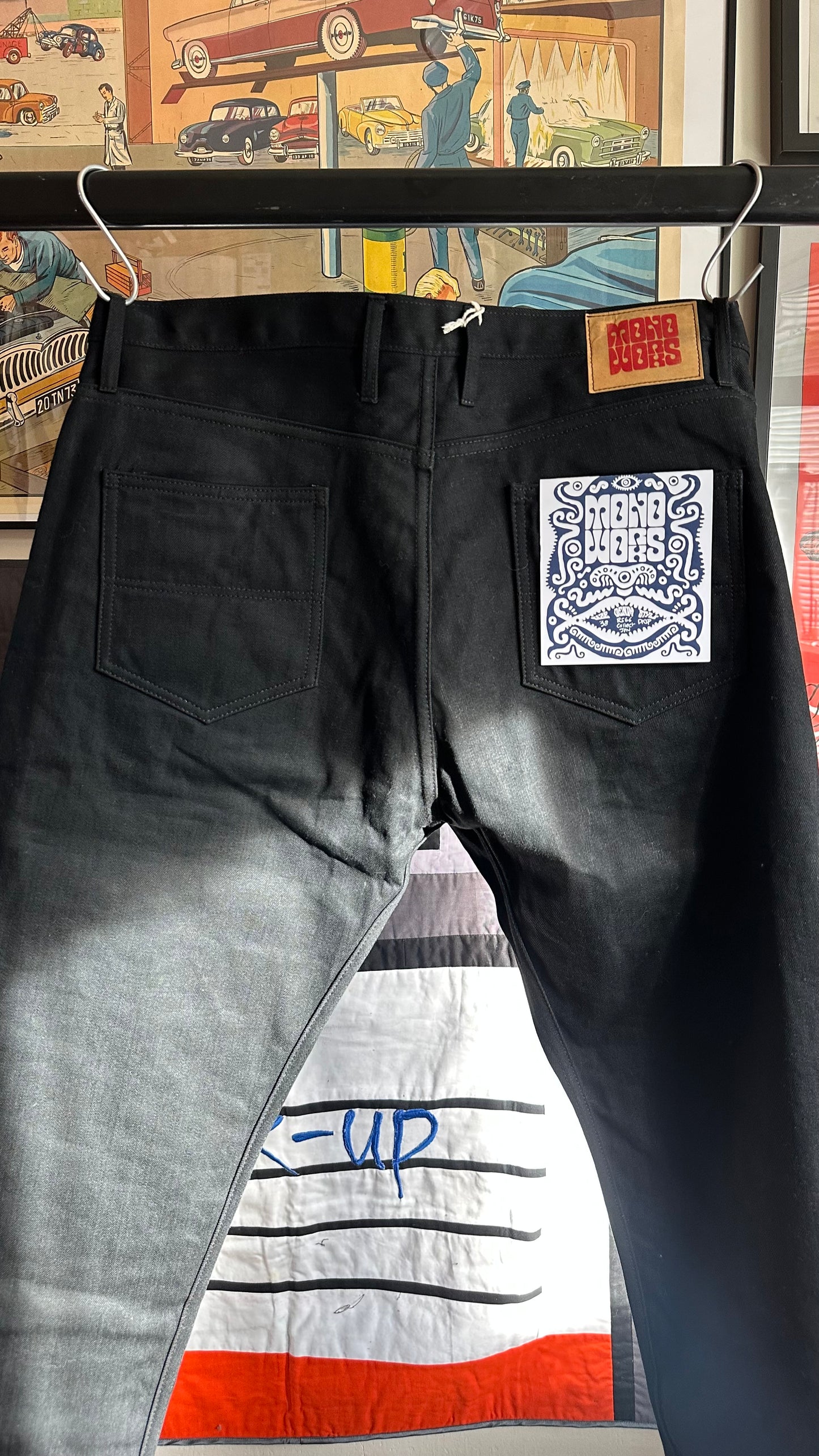 Double Front Work Jeans- BLACK RS66