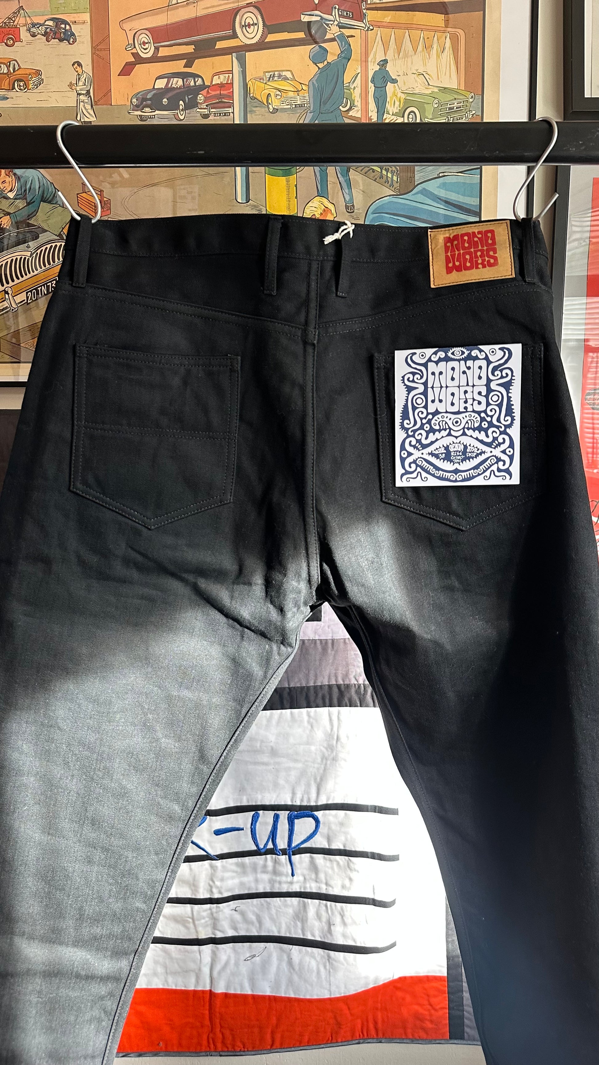 Double Front Work Jeans- BLACK RS66