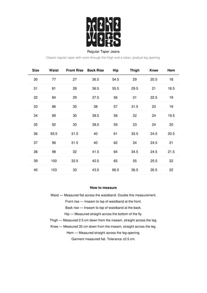 5 Pocket Jeans - Regular Taper - KURABO