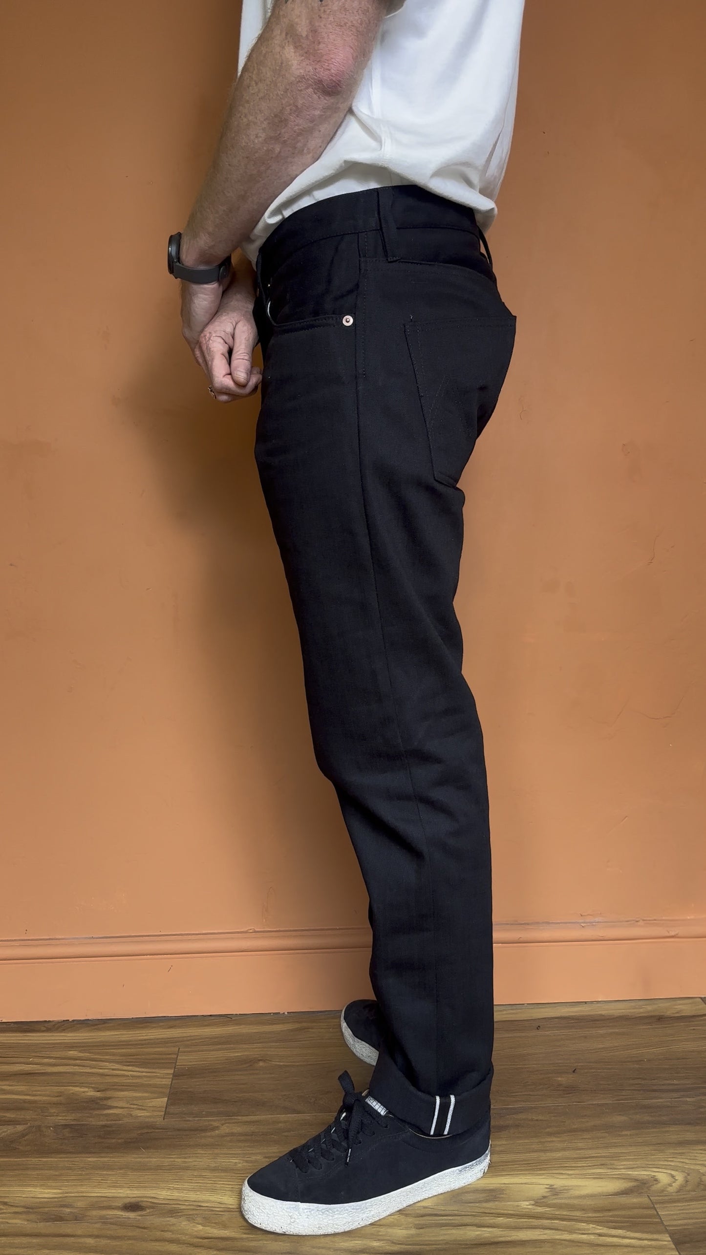 5 Pocket Jeans - Regular Taper  - BLACK RS66